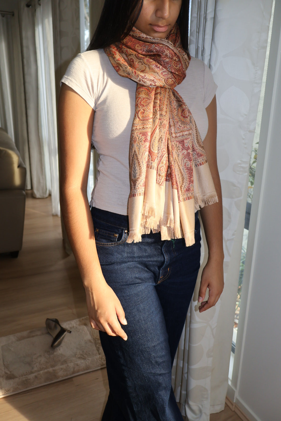 Cashmere Pashmina in Amber