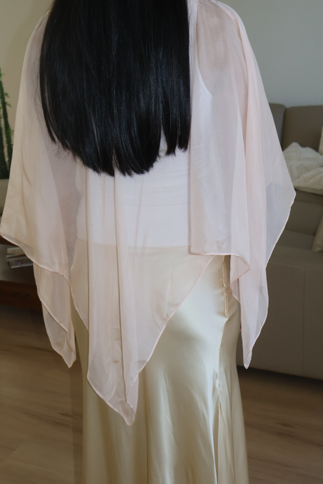 Persephone Silk Shawl in Petal