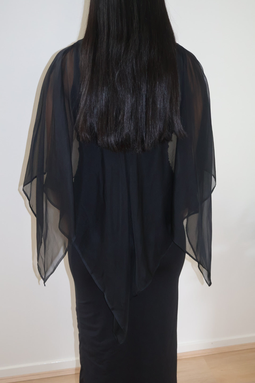 Persephone Silk Shawl in Black
