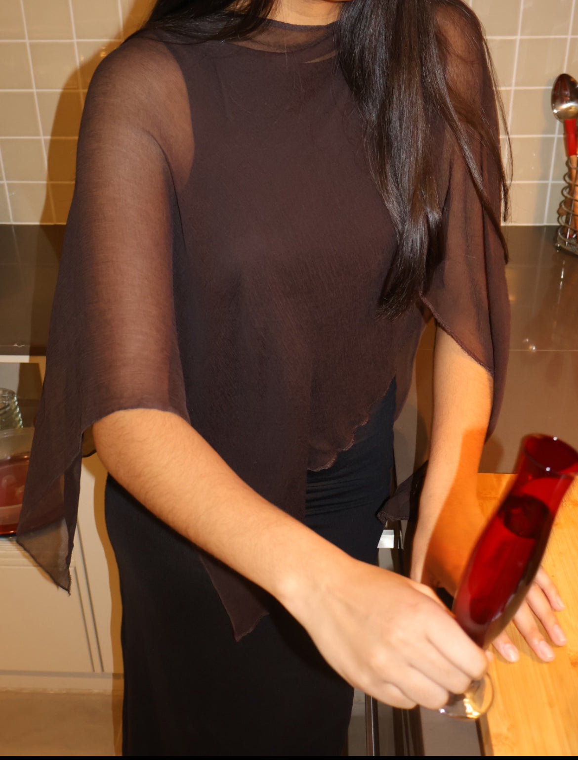 Persephone Pleated Silk Shawl