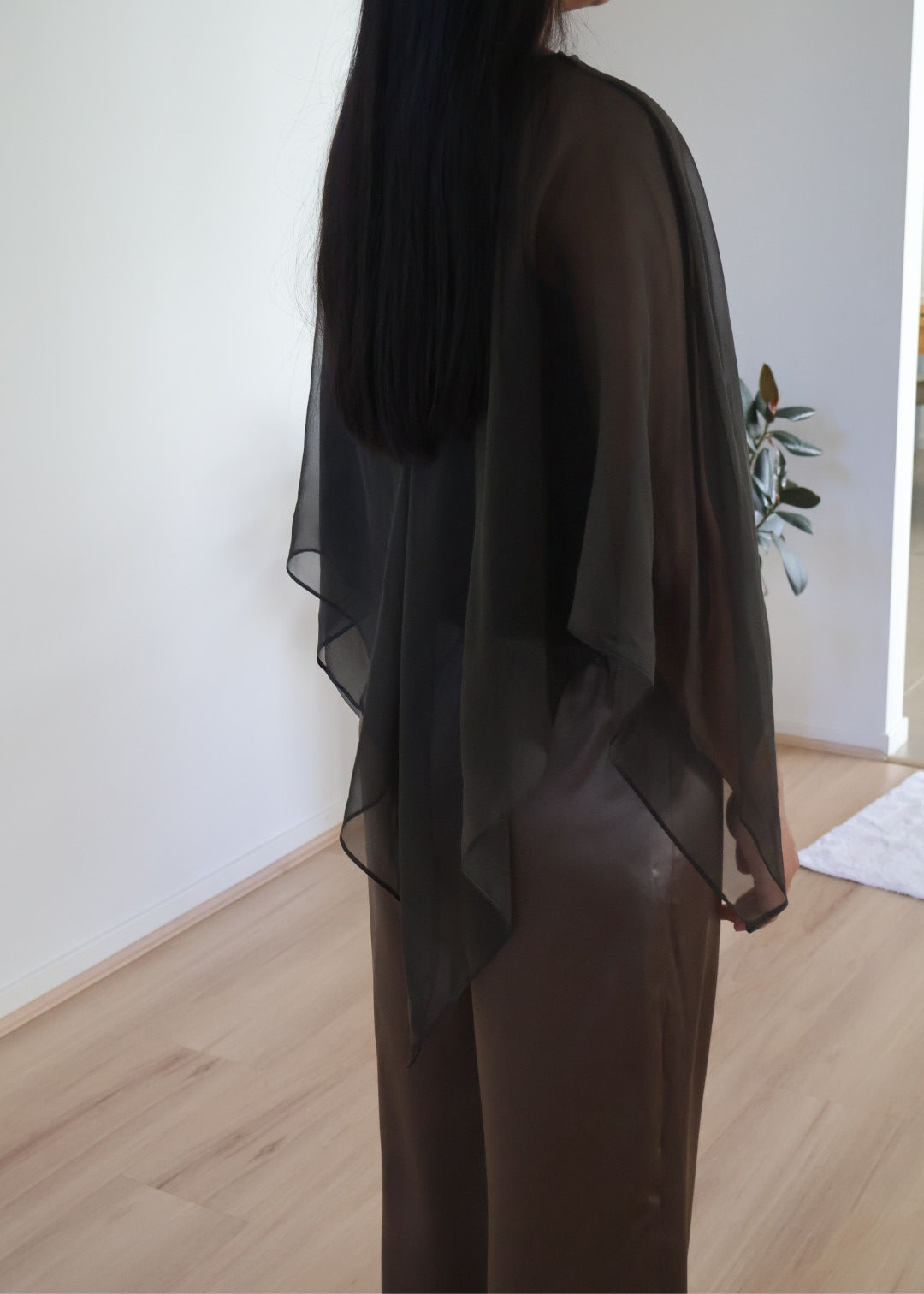 Persephone Silk Shawl in Slate