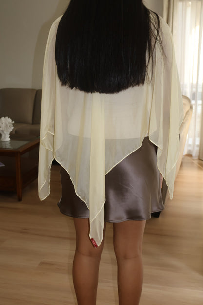 Persephone Silk Shawl in Citrus