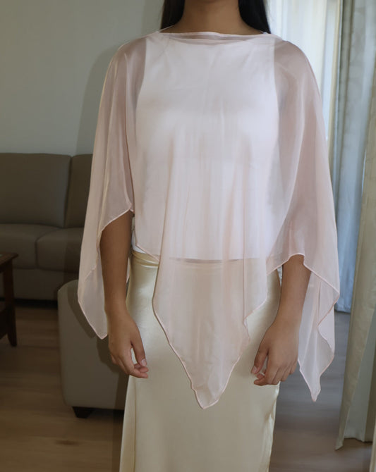 Persephone Silk Shawl in Petal