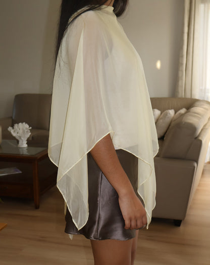 Persephone Silk Shawl in Citrus