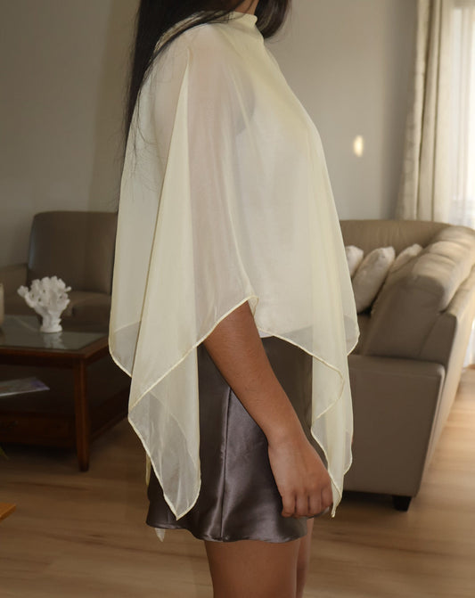 Persephone Silk Shawl in Citrus