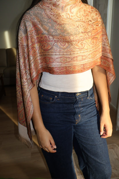Cashmere Pashmina in Amber