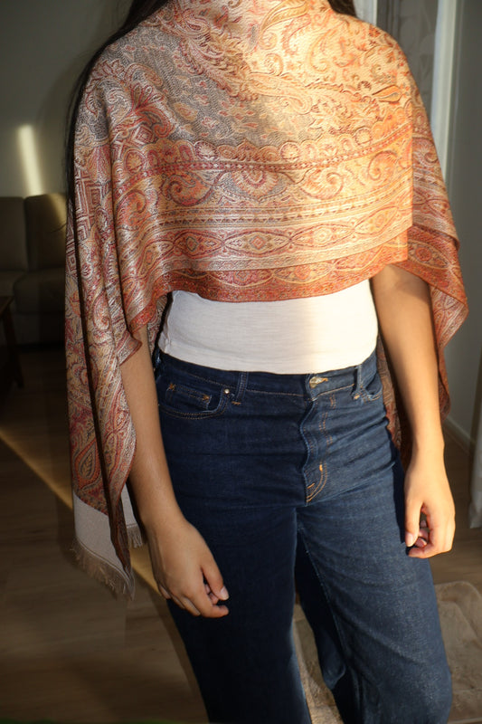 Cashmere Pashmina in Amber