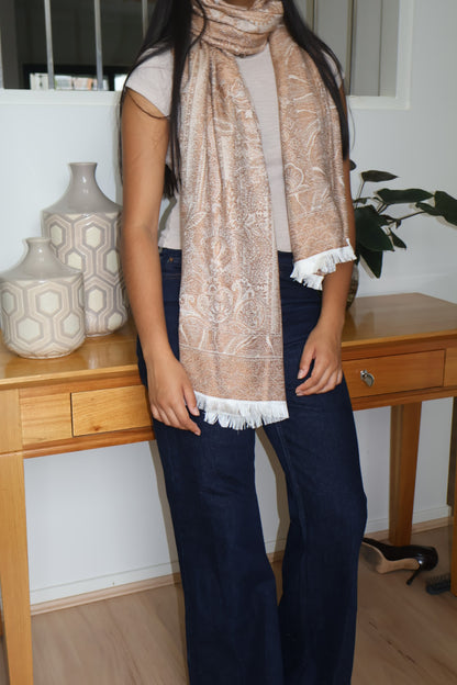 Cashmere Pashmina in Sand