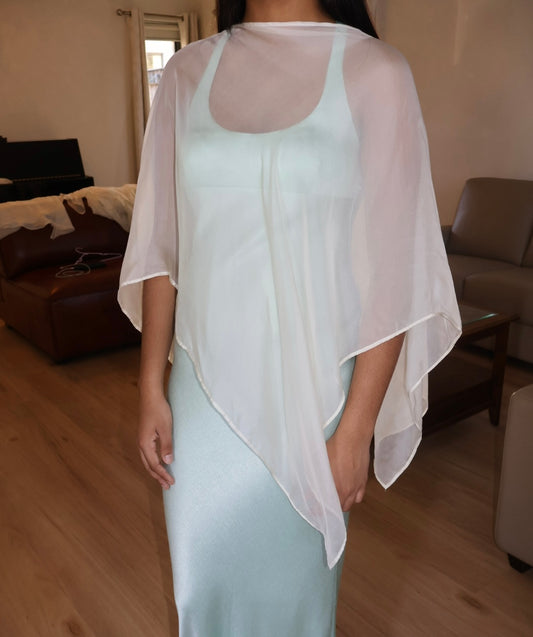 Persephone Silk Shawl in Ivory