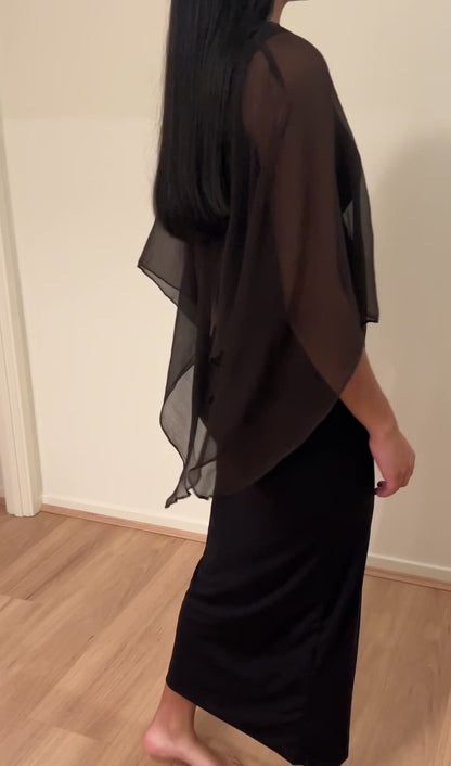 Persephone Pleated Silk Shawl