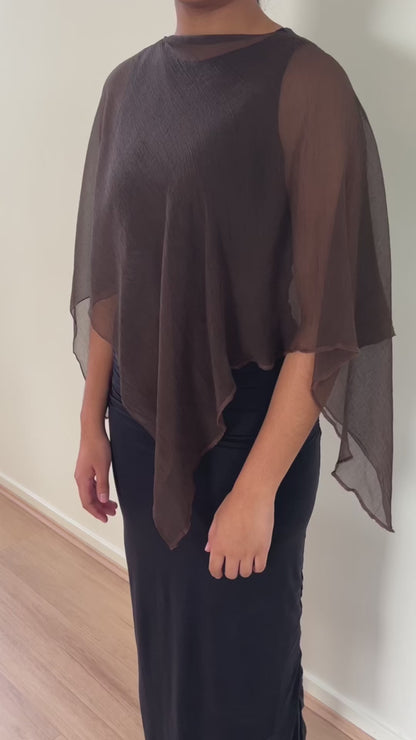 Persephone Pleated Silk Shawl