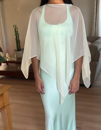 Persephone Silk Shawl in Ivory
